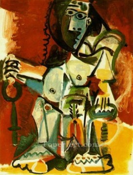パブロ・ピカソ Painting - 肘掛け椅子に座る裸の女性 2 1965年 パブロ・ピカソ